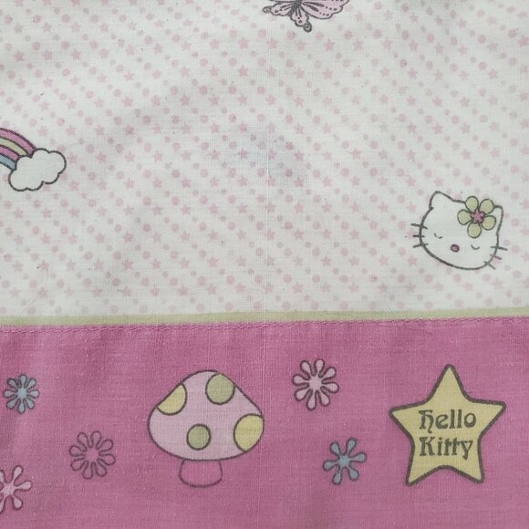 Hello Kitty Vintage Y2K Pink White Mushroom Rainbow 2 Standard Pillowcases - Picture 2 of 3